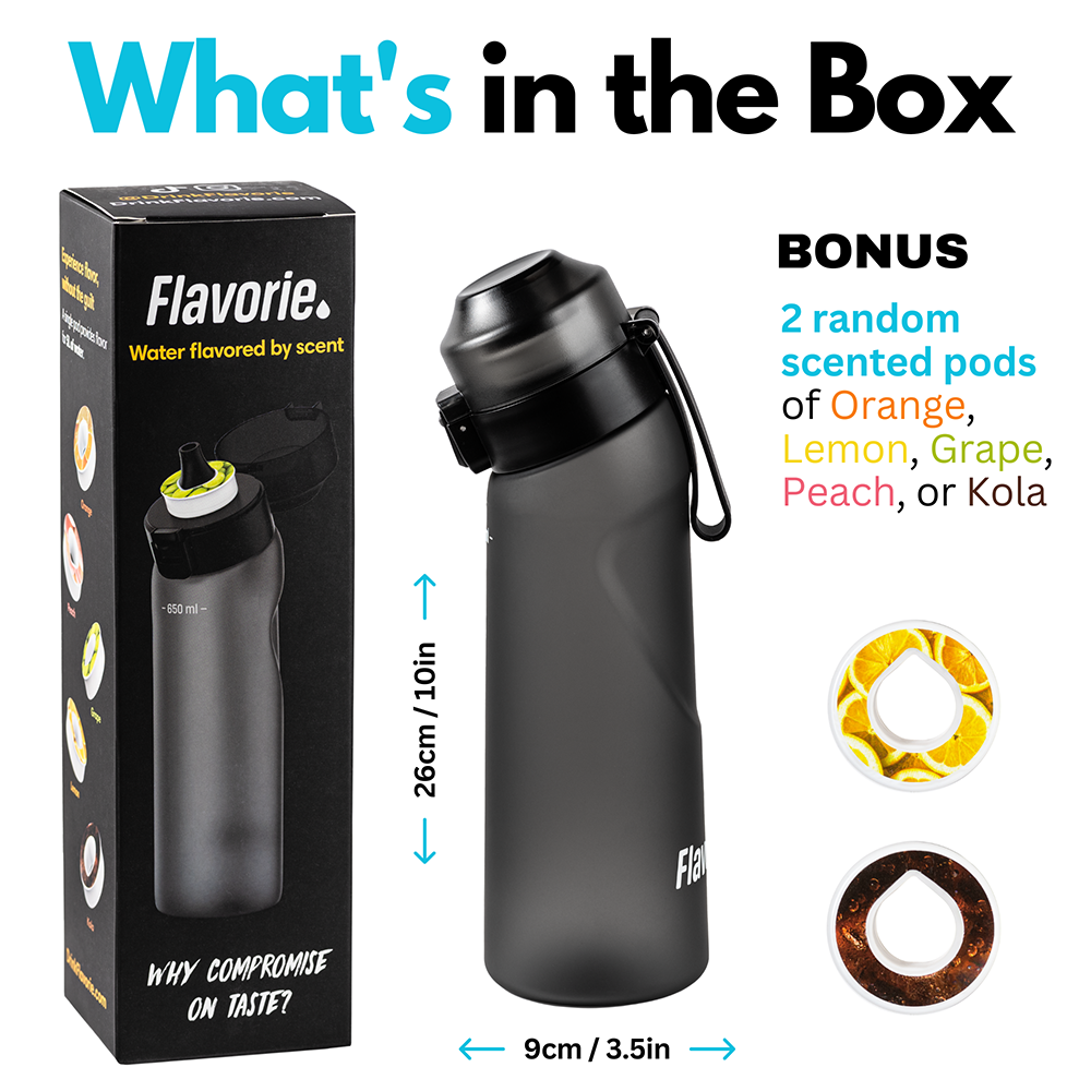 Air Up Water Bottle Steel Edition + 2 Flavour PODS Cheery And Peach & free  3 Pod
